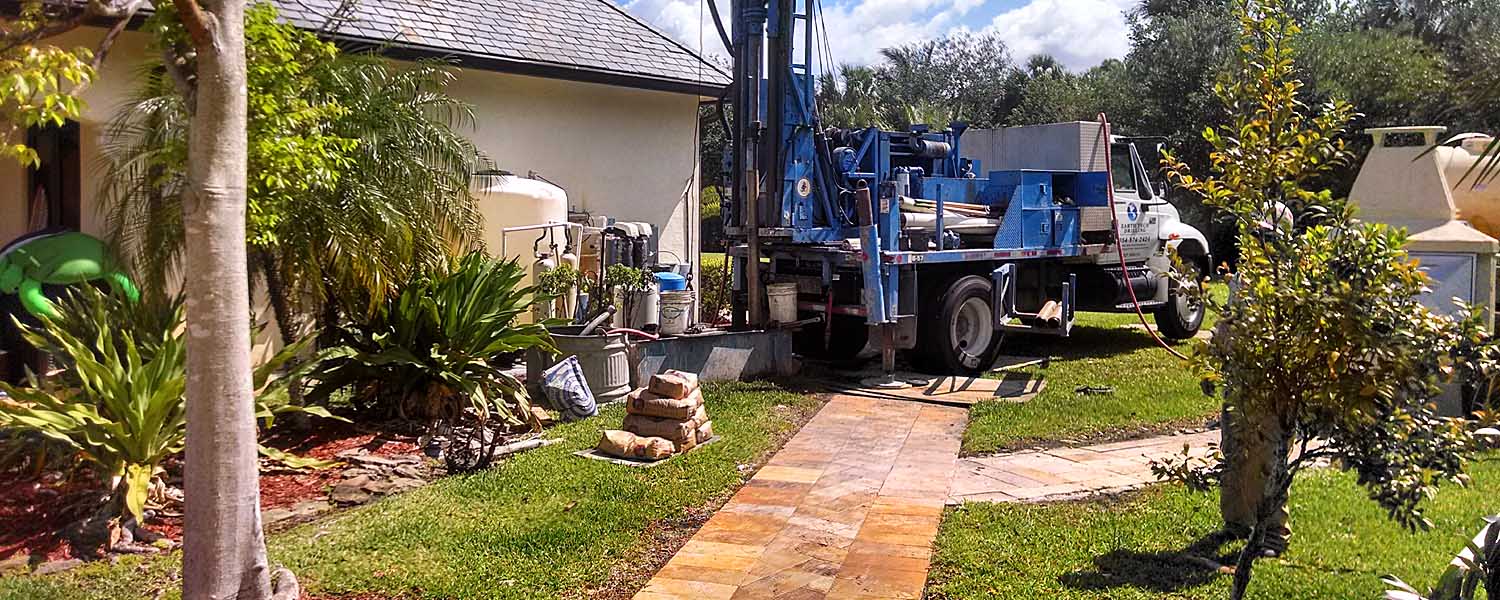 Slide water well install
